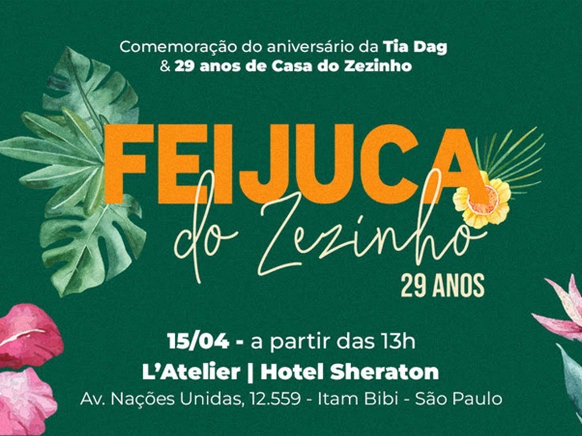 ONG Casa do Zezinho completa aniversário feijoada