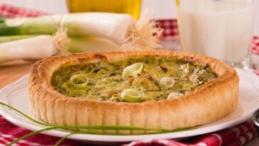 Receita: quiche de alho poró