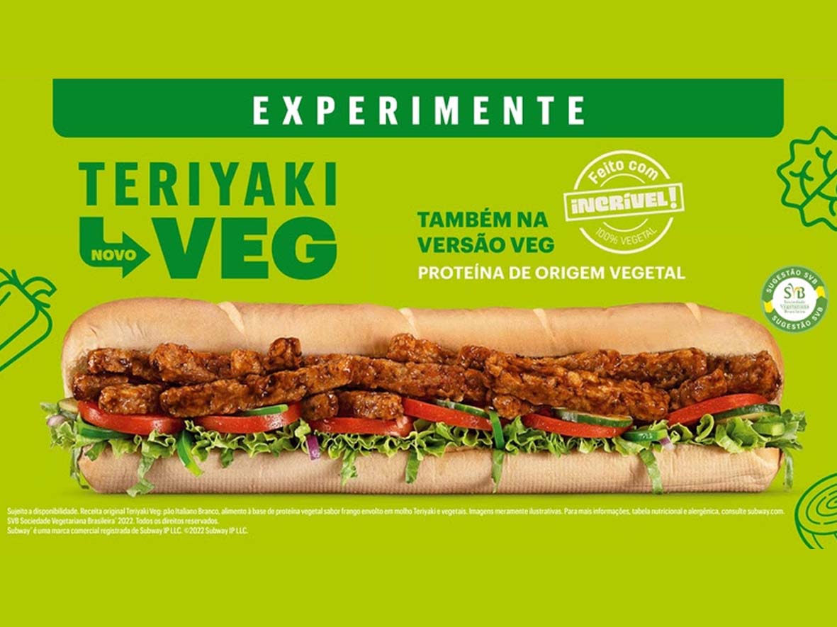 Ele voltou! SUBWAY® traz de volta para o cardápio o Sub Veg