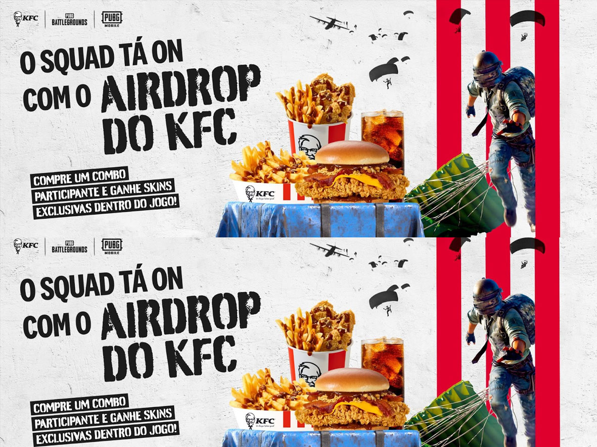 KFC lança combos do Battle Royale PUBG: Battlegrounds e PUBG Mobile