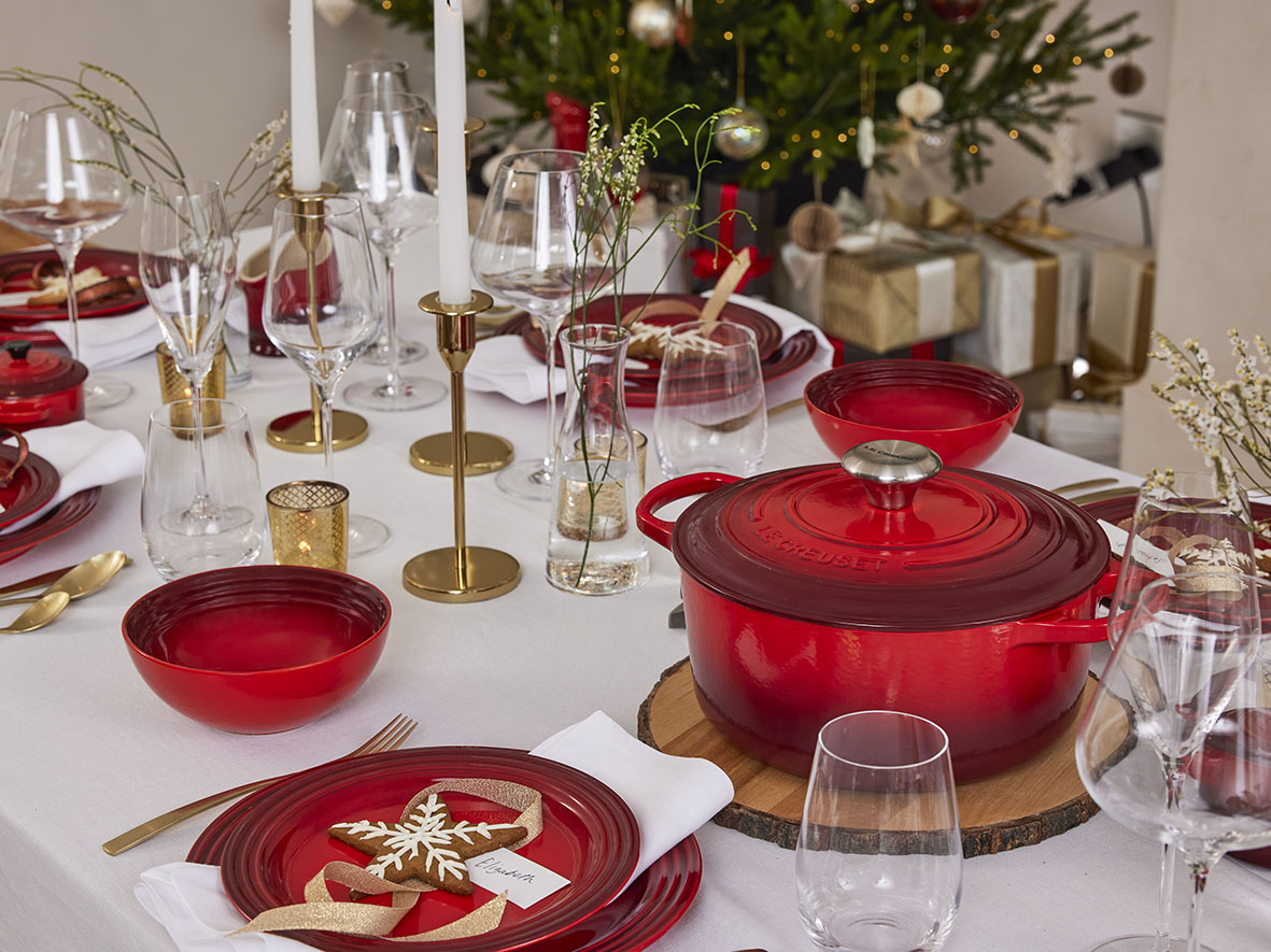 ⚠️【icylittlebear】LE CREUSET Panela Le Creuset Marmita Signature Berry Com Pegador Cobre