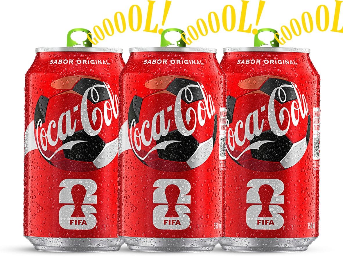 Coca-Cola lança latas que gritam gol em promoção da Copa do Mundo
