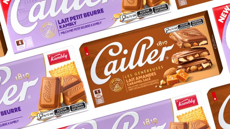 Cailler apresenta lançamentos ao leite, com amêndoas e Petit Beurre em 2026