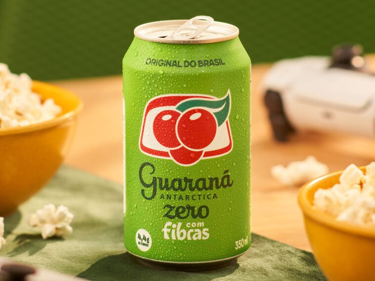 Guaraná Antarctica Zero com fibras em lançamento