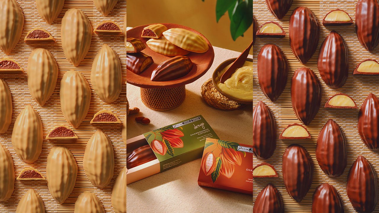 Chameguinhos da Dengo com cupua&ccedil;u e pralin&eacute; de amendoim