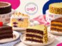 Montagem de bolos e fatias da Gab&ocirc; com chocolate, frutas vermelhas, creme e pistache.