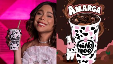 Milkshake de chocolate amargo da Milky Moo com Blogueirinha
