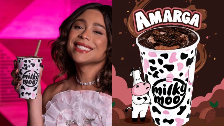 Milkshake de chocolate amargo da Milky Moo com Blogueirinha